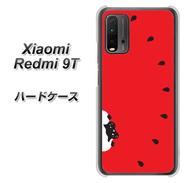 Redmi 9T IA812 すいかをかじるネコ ハードケース 背面印刷