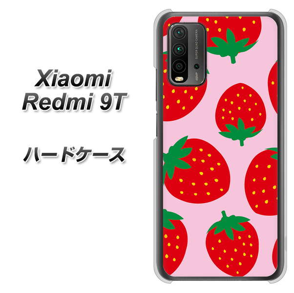 Redmi 9T SC820 大きいイチゴ模様レッドとピンク ハードケース 背面印刷