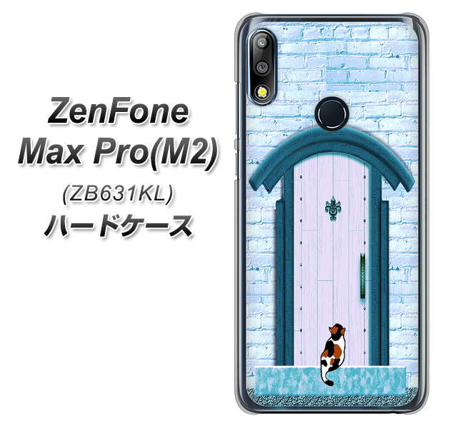 ZenFone Max Pro (M2) ZB631KL YA953 石ドア03 素材クリア ハードケース 背面印刷